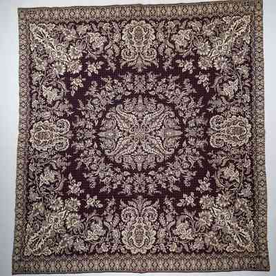 New York coverlet; doublecloth; 1849