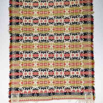 Pennsylvania coverlet by Henry Overholt for Joseph Stoner, 1846, tied beiderwand