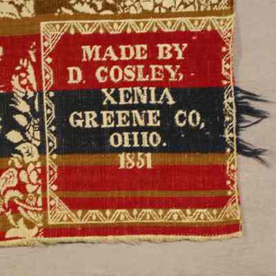 MADE BY/D. COSLEY/XENIA/GREENE CO./OHIO/1851