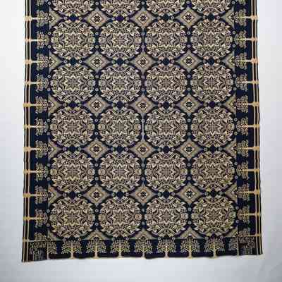 New York coverlet; doublecloth; 1832