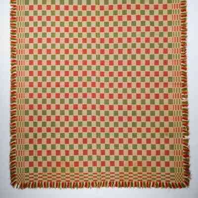 Geometric coverlet; point twill