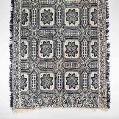 Indiana coverlet by August Vogel, 1851, doubleweave