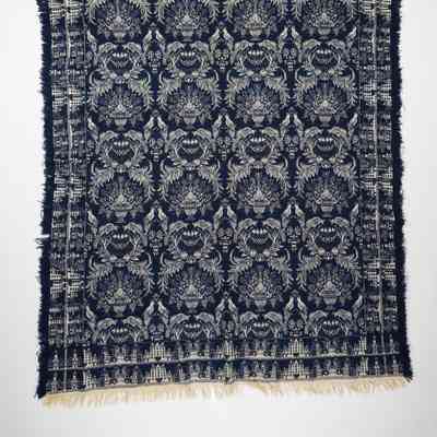Ohio coverlet; tied half doublecloth