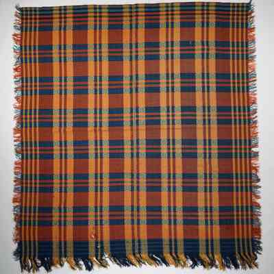 Geometric coverlet; twill combination