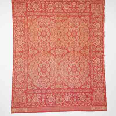New York coverlet; damask; J. Cunningham "Excelsior"