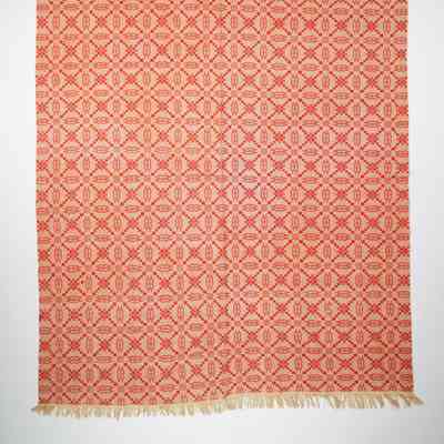 Geometric coverlet; summer and winter