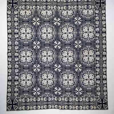 New York coverlet; doublecloth; 1843