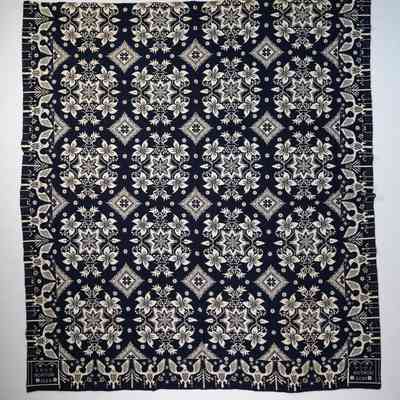 New York coverlet; doublecloth; 1835