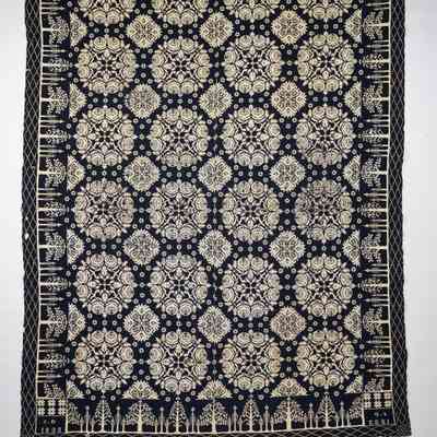 New York coverlet; doublecloth; 1833