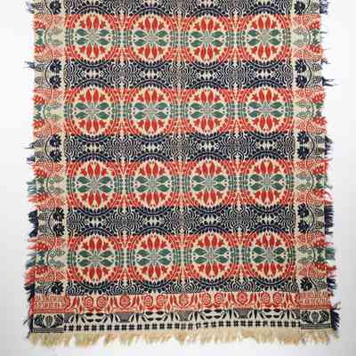 Ohio coverlet, tied beiderwand