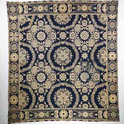 New York coverlet by Daniel Conger, doubleweave, 1857