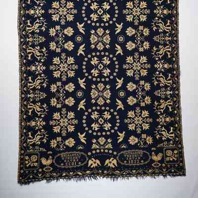 New Jersey coverlet; doublecloth; 1833
