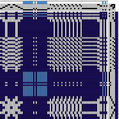Profile Draft: 5 blocks (20 shafts); weave as drawn in