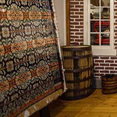 Coverlet on left