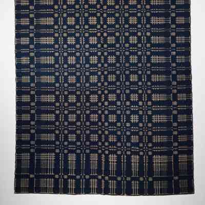 Geometric coverlet; summer and winter