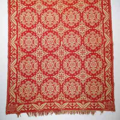 New Jersey coverlet; doublecloth; 1842