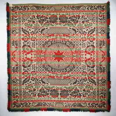 Coverlet, tied beiderwand