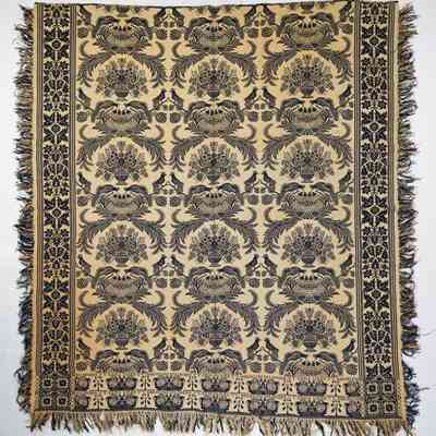 Ohio coverlet; doublecloth; 1851