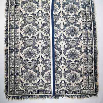 Ohio coverlet; doublecloth; 1848