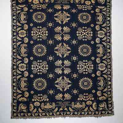 New Jersey coverlet; doublecloth; 1838