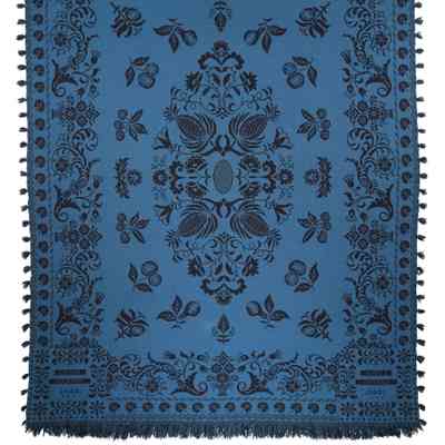 New Jersey coverlet woven in Bergen Co., doubleweave