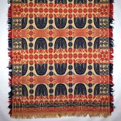 Coverlet, tied beiderwand