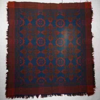 Ohio coverlet; doublecloth; Daniel Pursell