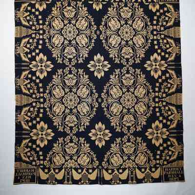 Coverlet; doublecloth; 1827