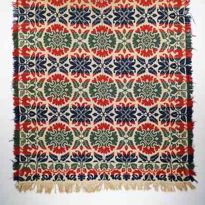Coverlet, tied beiderwand