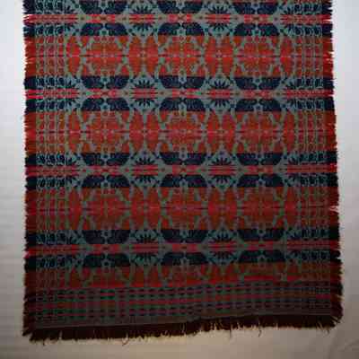 Pennsylvania coverlet; tied half doublecloth; Jacob Neatly 1840