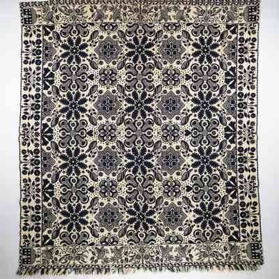 Indiana coverlet by Craig family, 1849, doubleweave