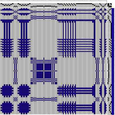 Profile draft: 5 blocks; weave as drawn in