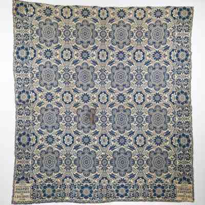 New York coverlet by Archibald Davidson, 1842, doubleweave