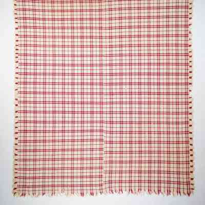 Geometric coverlet; twill