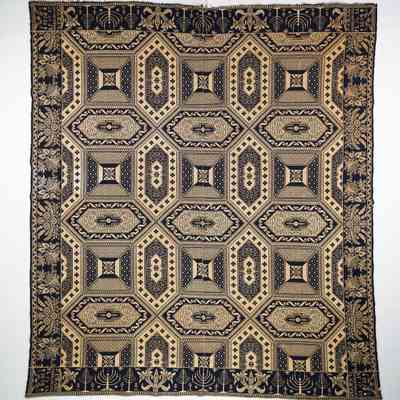 Indiana coverlet by James Craig, 1859, doubleweave