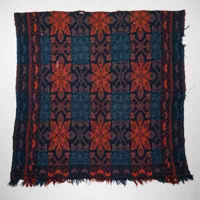 Coverlet; doublecloth; J. L. 1848
