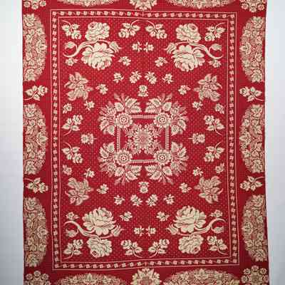 New York coverlet, doublecloth; 1846