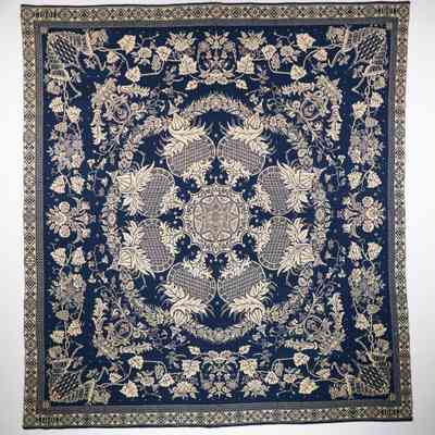 New York coverlet, doubleweave, 1861