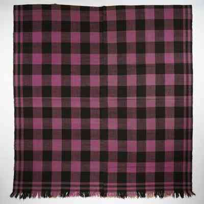 Geometric coverlet, plain weave