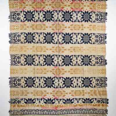Coverlet by Ernst Gwytsh, 1845, tied beiderwand