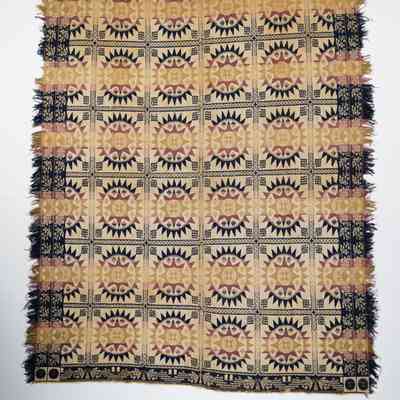 Ohio coverlet; tied half doublecloth