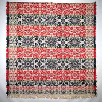 Coverlet, tied beiderwand