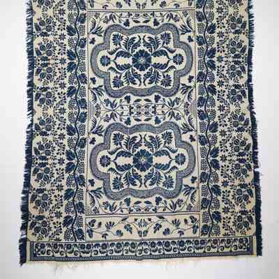 Ohio coverlet; tied half doublecloth