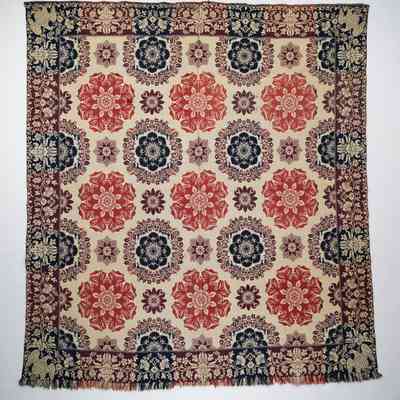 Indiana coverlet; doublecloth; Thomas Cranston