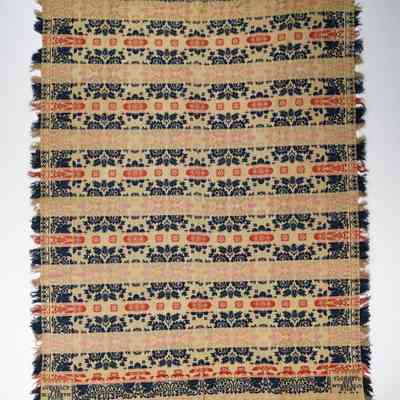 Pennsylvania coverlet by Henry Overholt for Elisabeth Frick, 1846, tied beiderwand