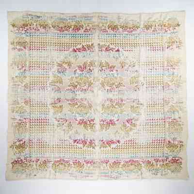 Coverlet, power-woven doubleweave