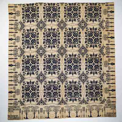 New York coverlet; doublecloth; 1832