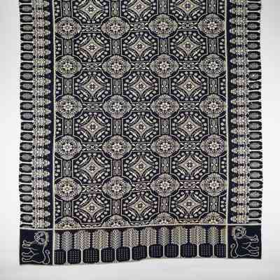 New York coverlet by Benjamin June (attr.), doubleweave
