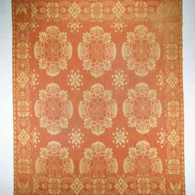 New York coverlet, doubleweave, 1853
