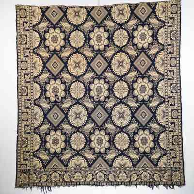 Coverlet by Sarah LaTourette, 1858, doubleweave